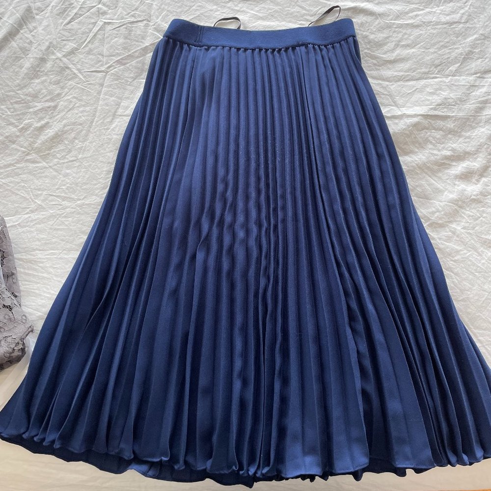 Kate Kasin Women's High Waist Pleated A-Line Swing Skirt
